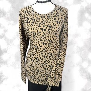 Chic Y2K Leopard Print Long Sleeve Top